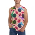 thumbnail image 2 of Lsque Snails Print Men's Cotton Blend Sleeveless Muscle Shirts (S-3XL)- Moisture Wicking, Odor Protection, UPF 30+,Large, 2 of 8
