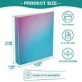 thumbnail image 6 of joogoo Gradient Blue Hardcover 3 Ring Binder 1.5" Round Rings Interior Pockets Binders Organizer 1 Pack, 6 of 9