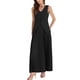 thumbnail image 4 of INSPIRE CHIC Conjunto de 2 Piezas de Vestido Sin Mangas de Verano con Escote en V y Falda Plisada XL Negro, 4 of 6
