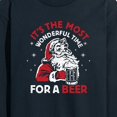 thumbnail image 3 of Instant Message - Most Wonderful Time For Beer Santa Christmas - Men's Long Sleeve T-Shirt, 3 of 6