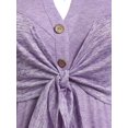 thumbnail image 3 of Camiseta de Talla Grande de Muesca de Space Dye con Nudo Rosegal  Camisetas tallas grandes, 3 of 5