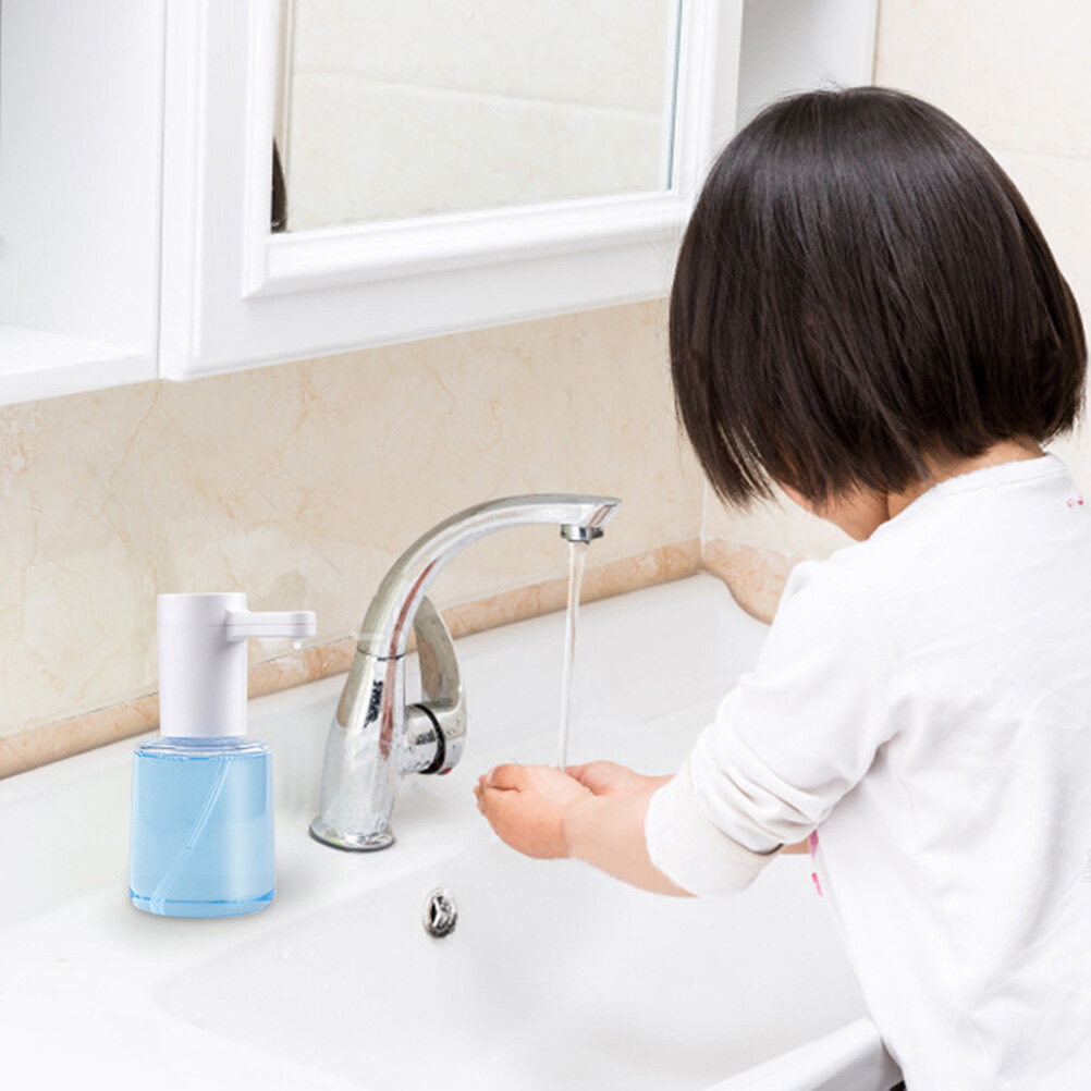 FELTECHELECTR Smart Touchless Foam Soap Dispenser, Automatic Hand Sensor for Bathroom and Kitchen, White Hands-Free Soap Washer