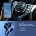 thumbnail image 3 of Bluetooth 5.0 FM Transmitter Wireless MP3 TF Radio Adapter USB Charger Car Kit 2, 3 of 7
