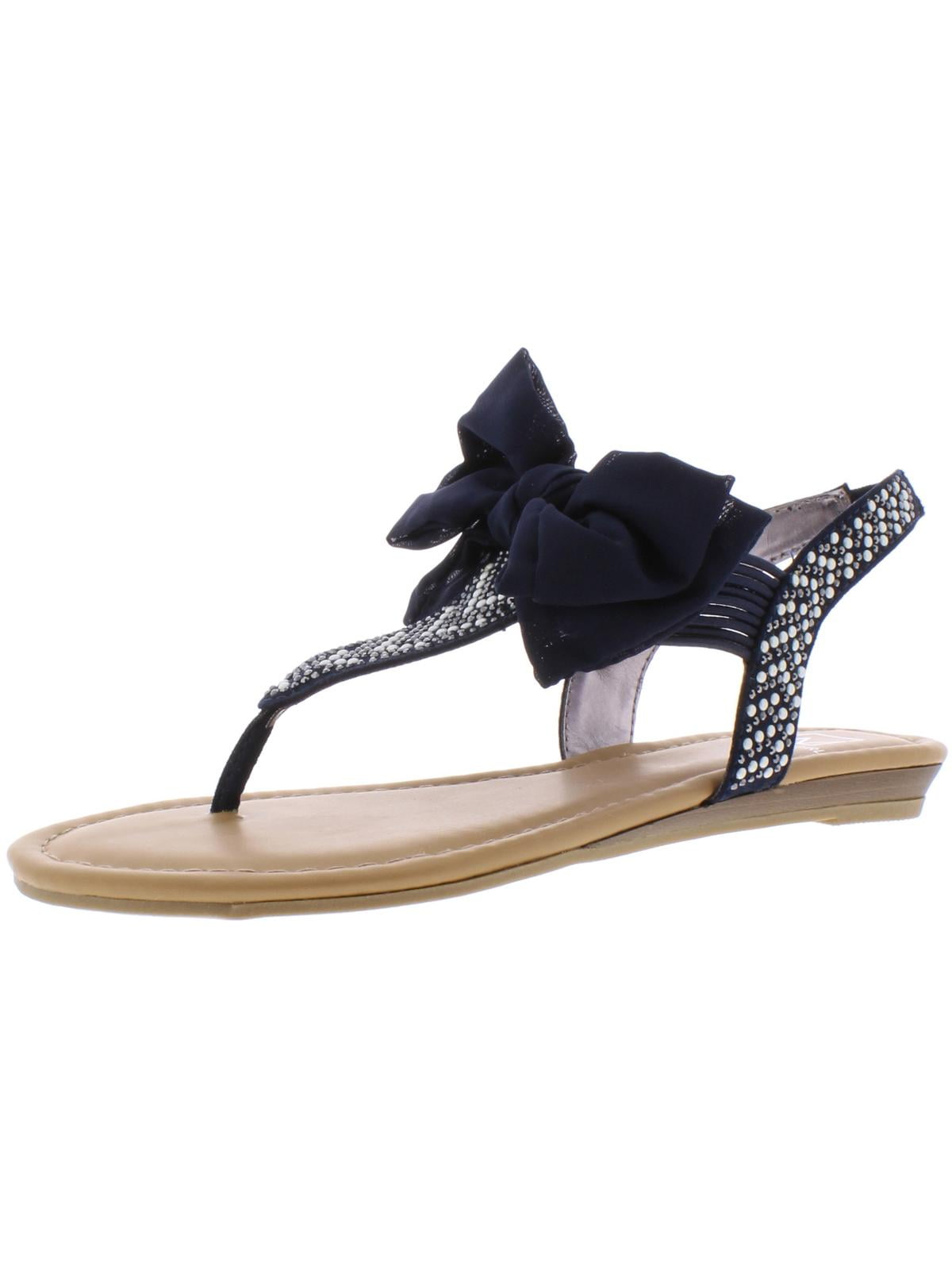material girl swan flat thong sandals
