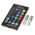 thumbnail image 4 of 2x2 Piezas T10 6LED Car Dome Lámpara De Lectura Bombilla RGB Remoto Yotijar Luz T10 5050 3LED, 4 of 10