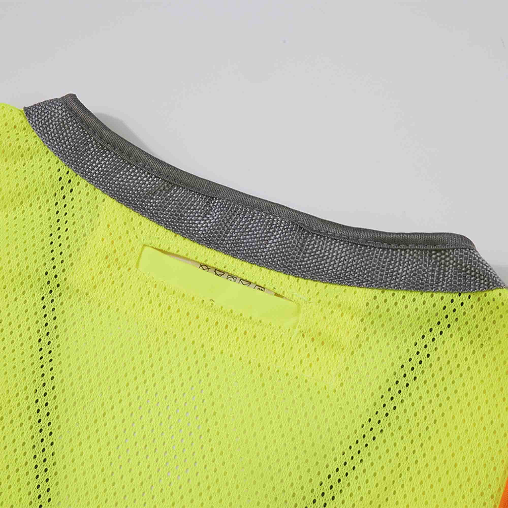 3C Products ANSI/ISEA 107-2020 Class 2 Safety Green Solid Front, Mesh Back Surveyor Safety Vest w/ Tablet-Pockets, Mic Tabs and Pen Holder - SV2700-S