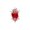 Red, variant on Christmas Staircase Decor Vertical Teardrop Ornament Red 17.7x9.8x3.9in Plastic 1 Pack