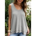thumbnail image 2 of SHEWIN Tank Top for Women Casual Waffle Knit Summer Sleeveless Shirts Loose Fit Solid Color Trendy Scoop Neck Tops, 2 of 4