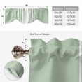 thumbnail image 6 of Sage Green White Stripe Tie Up Valance Curtains for Windows, Kitchen Curtains Window Treatments, Modern Rustic Vertical Striped Short Window Shades Valances for Bedroom Bathroom Cafe 42"x18", 6 of 8