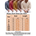 thumbnail image 2 of CVLIFE Men Jumper Tops Solid Color Sweater Long Sleeve Pullover Slim Fit Winter Warm Knitted Sweaters Street Khaki S, 2 of 2