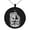 Black, variant on Stainless Steel Pirate Skull Crossbones Rum Engraved Small Medallion Circle Charm Pendant Necklace
