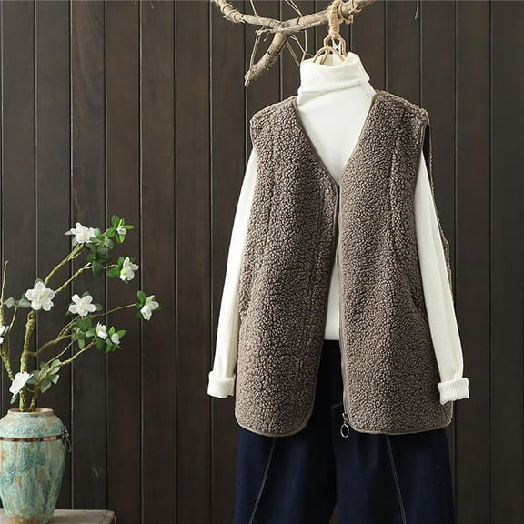 Pyhlmscde Women's Quilted Puffer Vest Sleeveless Jacket, Fleece Vest Women, Quilted Vest Women, Womens Tops