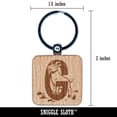 thumbnail image 2 of Animal Alphabet Letter G for Goat Square Keychain Charm Tag - Engraved Wood, 2 of 6