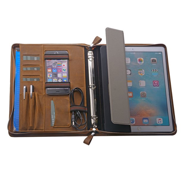 Organizer 3 Ring Binder Portfolio with Cover Case for 12.9 inch iPad Pro