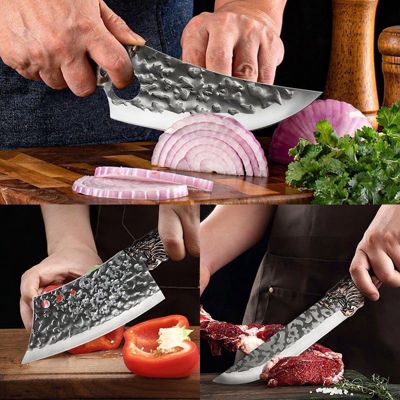 8PCS Stainless Steel Kitchen Professional Sashimi Knife Boning Knife for Men Sharp Chef Knife Anti-stick Ergonomic Handle Unique Kitchen Gadgets Utility Knife Ideal for Home Use