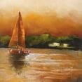 thumbnail image 2 of Rogers, Adam 12x12 Gold Ornate Wood Framed with Double Matting Museum Art Print Titled - Majorcan Sail I, 2 of 4