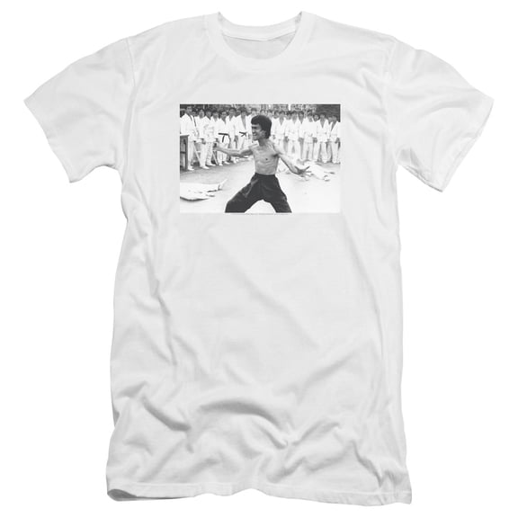 Bruce Lee Triumphant Premium Canvas T-Shirt Adult Slim Fit 30/1 White