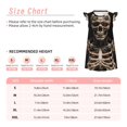 thumbnail image 3 of Fotbe Cyber Skeleton With Tattoos Vestido de Dormir para Niñas de 3 a 10 Años, Mangas Cortas, Estilo Princesa, Pijama Camisón con Mangas Voladas-Small, 3 of 6