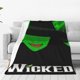 thumbnail image 1 of Manta de forro polar con temática musical Wicked, ultrasuave, acogedora y lujosa, ideal para sofá cama, manta de felpa ligera y cálida para todas las estaciones., 1 of 6