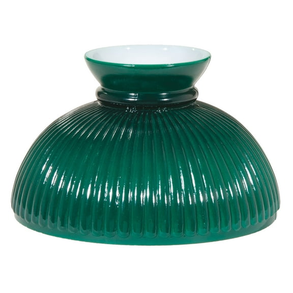 B&P Lamp® 10" Shade, Rib, Dark Green