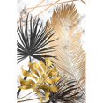 thumbnail image 3 of 3pcs Premium Poster Wall Pictures, Forest Golden Monstera Leaves Poster Set, sin marco, Wall Art Pictures for Living Room (21x30cm). Afortunado Sencillez, 3 of 5