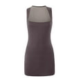 thumbnail image 5 of Robe Corsage à Encolure Carrée pour Femme - Robe Mini Évasée Extensible Sans Manches Type Camisole pour Fête et Boîte de Nuit, 5 of 5