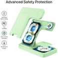 thumbnail image 3 of Wireless Charger for iPhone,3 in 1 Wireless Charging Station for iPhone 17 16 15 14 13 12 11 Pro Max Plus XS XR X 8,for iWatch 9 8 7 6 5 4 3 2 SE,for AirPods 3 2 Pro,Light Green,No Adapter, 3 of 6