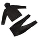 thumbnail image 2 of Conjunto de sudadera deportiva informal para hombre, chaqueta informal con cremallera, chándal con cremallera, traje deportivo negro unisex, 2 of 14