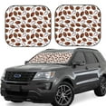 thumbnail image 6 of Kdxio Football Print 2-Piece Sun Shade Front Windshield - Foldable Car Front Window Sunshades for Most Sedans SUV Truck, 6 of 6