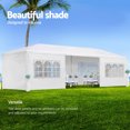 thumbnail image 2 of 10'x30' Party Tent, Outdoor Gazebo with 8 Removable Sidewalls, Outdoor Event Tent for Birthday Holiday Garden Patio Backyard, White, 2 of 9