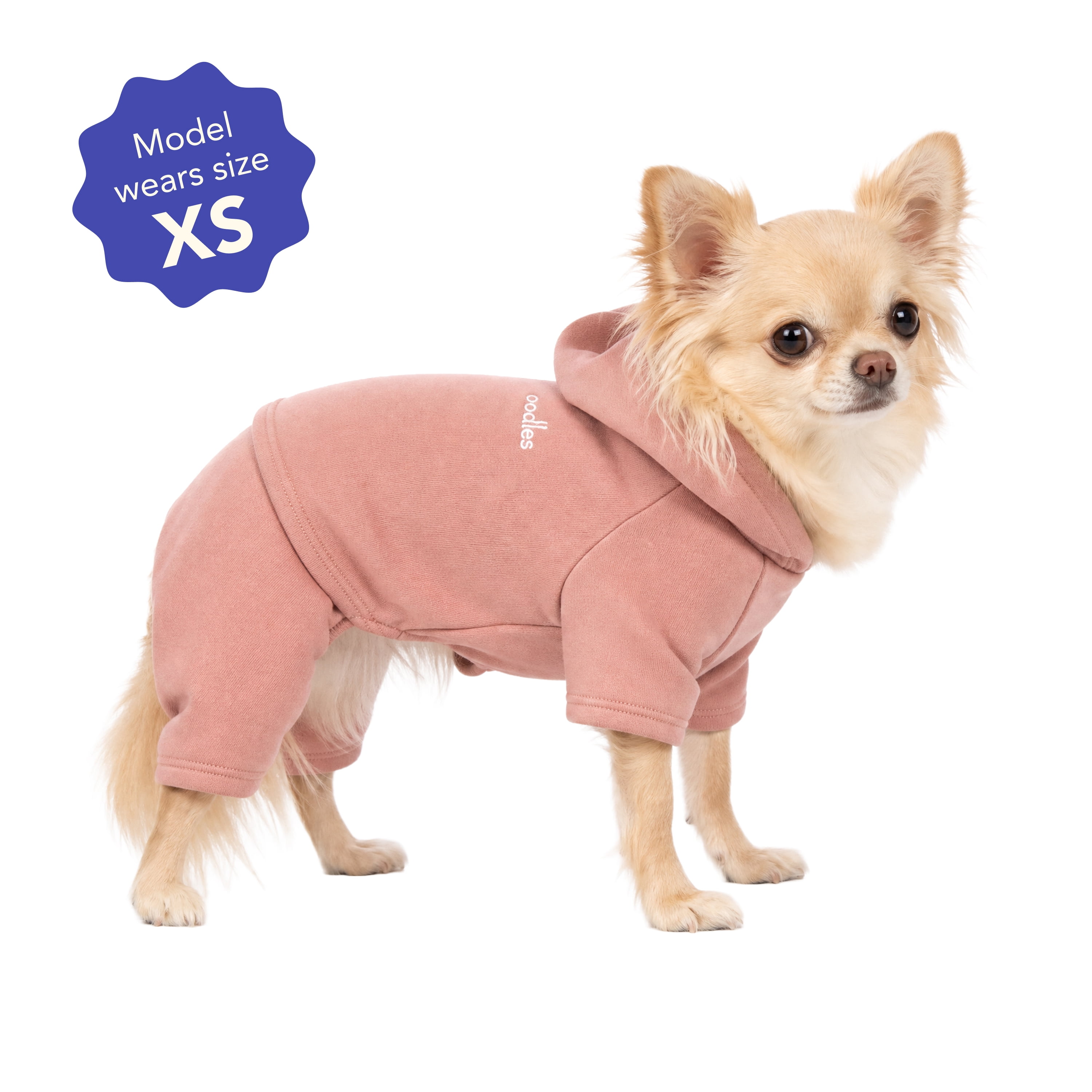 Oodles Hooded Fall One Piece Dog Workout Suit, Red, XS