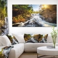thumbnail image 1 of Cascade à Travers la Forêt - Grande Impression sur Toile Paysage, 1 of 3