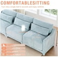 thumbnail image 5 of Modular Sectional Sofa 105'' Sleeper Sofa, High Density Foam & Ergonomic Support, Easy Assembly, Stain-Resistant,Chenille Fabric,Cloud Couch for Apartment Living Room - Sky Blue, 5 of 8