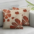 thumbnail image 3 of Floral Pillow Covers,Abstract Boho Orange Reversible Pillow CoversNeutral Botanical Flowers Throw Pillow Covers for Home Living Room Bedroom,Floral Pillow Covers Gifts for Women Girls, 3 of 7