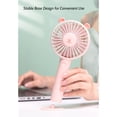 thumbnail image 2 of Ventilador Portátil con Diseño de Osito, 3 Velocidades Ajustables, Carga USB, Batería Recargable de 1200mAh, Color Rosa – Ideal para el Verano, 2 of 6