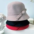 thumbnail image 4 of CoCopeaunt Australian Wool Felt Hat Autumn And Winter European And American Retro Lady Hat Art Bow Basin Hat Fashion, 4 of 6