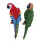 thumbnail image 1 of 2 Unids Loros de Resina Pájaro de Artificial Jardín Decoración Modelo de Juguete y Utilería - , Rojo, 1 of 9