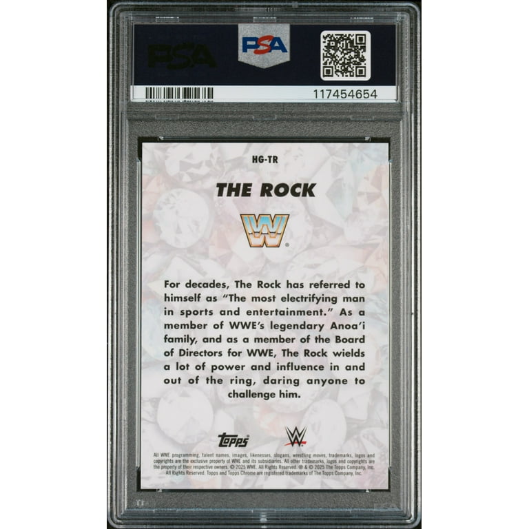 2025 Topps Chrome WWE Hidden Gems The Rock #HG-TR PSA 10 - Walmart.com