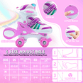 thumbnail image 2 of JZY Kids Quad Roller Skates for Boys & Girls – 4-Size Adjustable, 8 Light-Up Wheels, Beginner-Friendly, Fits Ages 3-12, Indoor & Outdoor Use, 2 of 7