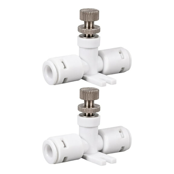 2pcs 1/4 Inch Hose Reverse Osmosis RO Water Flow Adjust Valves Regulator with Lock and Stable Base for Safe Use