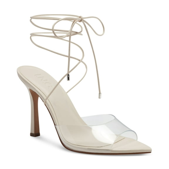 INC International Concepts Jesippa Vinyl Lace-Up Sandals Clear Vinyl 9.5M