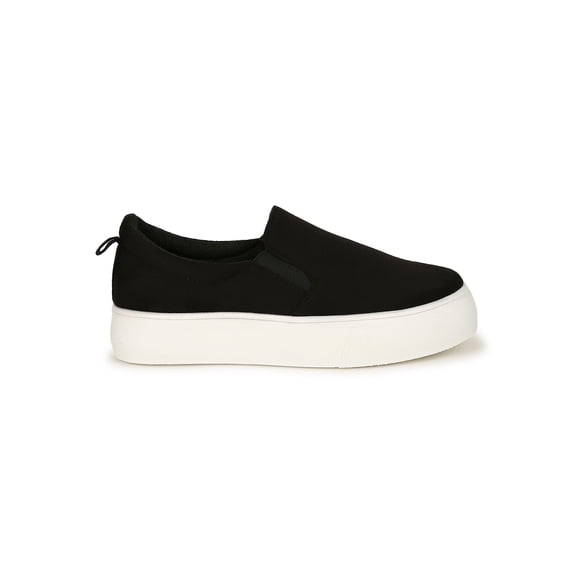 Women's Round Toe Leatherette Platform Slip On Sneaker 20553
