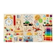 thumbnail image 1 of MERIGLARE 5 Pieces Interactive Wall Activity Panel Kids Busy Board Unique Sturdy Educational Wall Panel for Kids Preschool Holiday Gift, 1 of 9