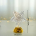 thumbnail image 3 of Battery Powered LED Night Light Decorative Table Lamp, Diamond-Cut Crystal Style with Gold Base, Portable Bedside Light for Bedroom, Party, Kids, 3 of 5
