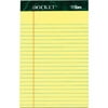 TOPS Jr. Legal Rule Docket Writing Pads - 50 Sheets - Double Stitched - 0.28" Ruled - 16 lb Basis Weight - Jr.Legal - 5"