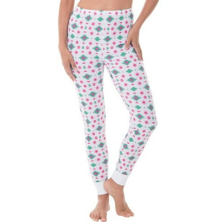 Women's Waffle Printed Thermal Pant