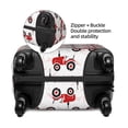 thumbnail image 2 of Susaid Red Wheeled Tractors Print Elastic Washable Suitcase Cover with Hidden Zipper, Fits 18-32 Inch Luggage for Protection During Travel-Medium, 2 of 7