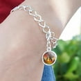 thumbnail image 3 of Flying Dragon Fire Breathing Fantasy Silver Plated Bracelet with Antiqued Charm, 3 of 5