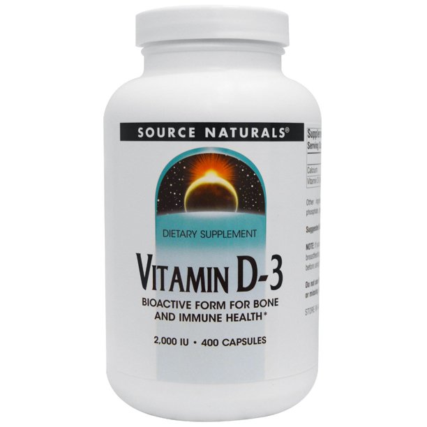 Vitamin D3 2000 IU Source Naturals, Inc. 400 Caps