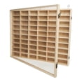 thumbnail image 3 of BELOVING Wooden Toy Car Display Case Display Shelf Multi Grid Durability Showcase Protection with Dustproof Door Organizing Wall Mount 60 Grid, 3 of 10
